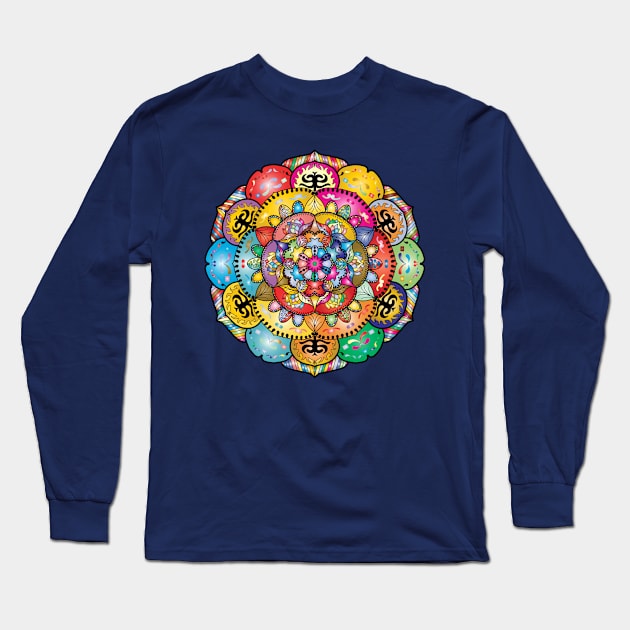 MANDALA MASK Long Sleeve T-Shirt by NASMASHOP